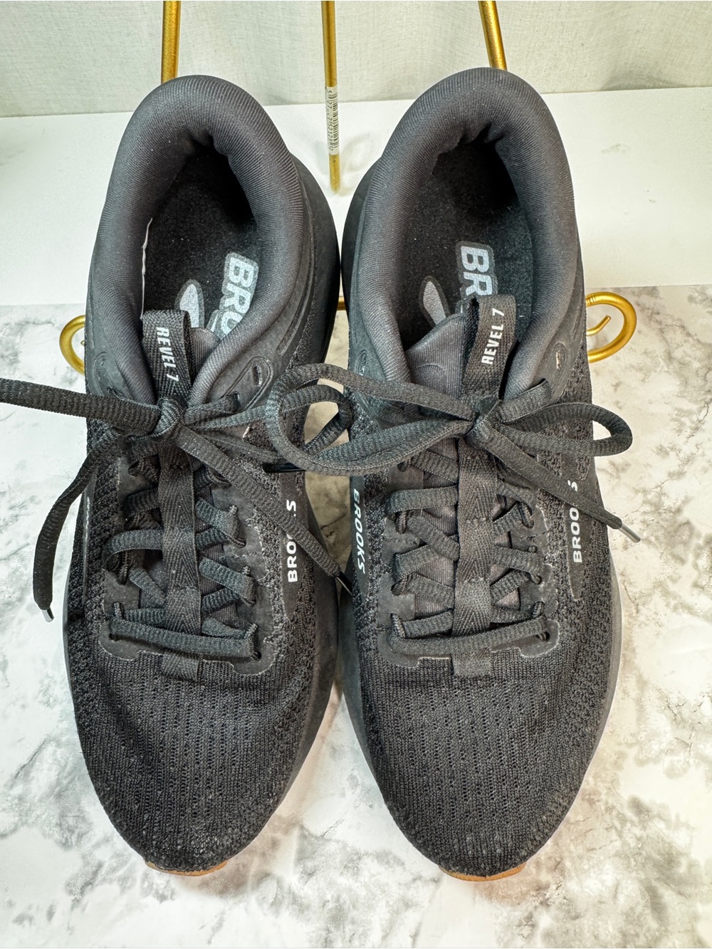 Brooks Revel 7 Low Top Lace-Up Running Sneakers Black Activewear Athletic